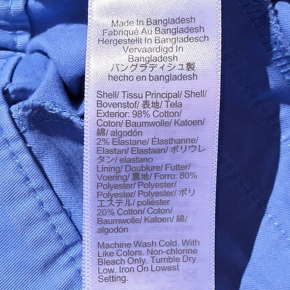 J.Crew Womens‎ Blue Chino Bermuda Shorts Mid Rise Cotton Blend Size 8 - Picture 9 of 10